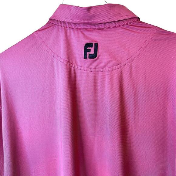 FOOTJOY Golf Men's Polo Micro Feeder Striped Polo in Light Purple Men's Size XL - Picture 4 of 10